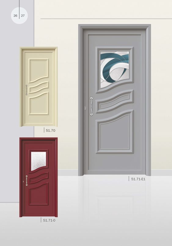 PVC deur met Pressed deurvulling