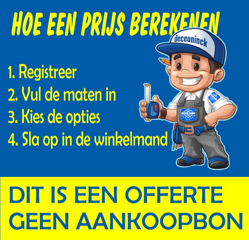 PVC dubbel vleugel draaikip - binnen  en buiten standaard wit