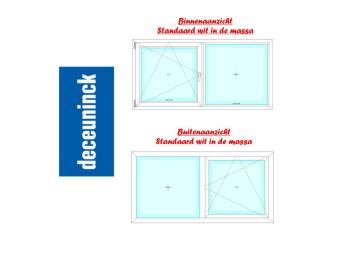 PVC 1deel vast-1deel draaikip - binnen  en buiten standaard wit