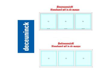 PVC 3 delen vast raam -Standaard wit