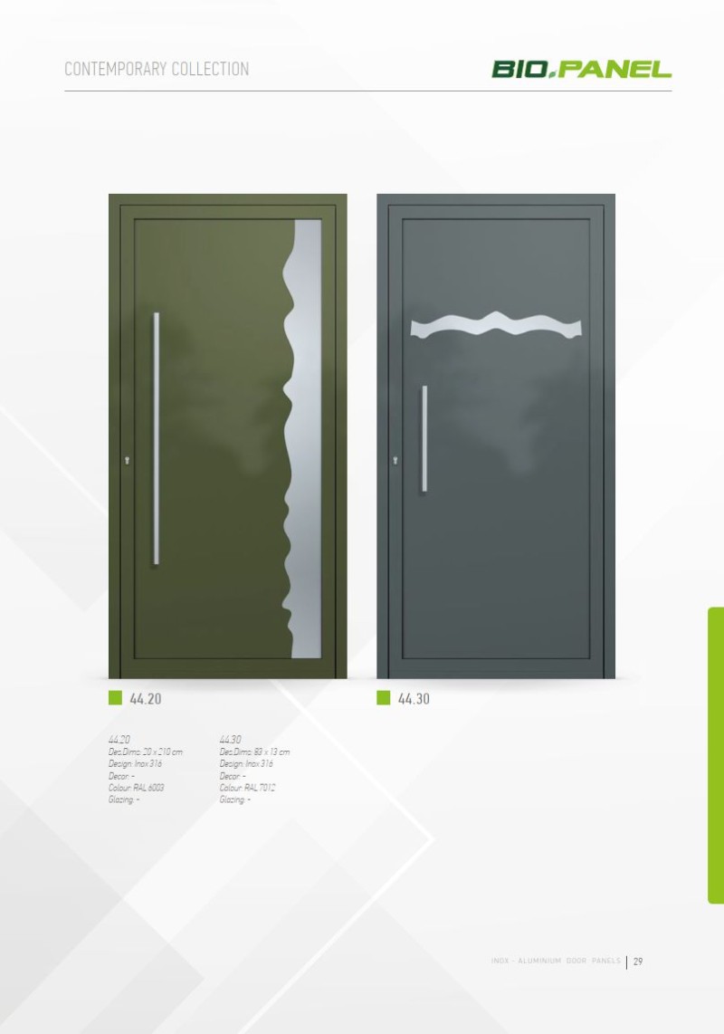 PVC deur met Inox deurvulling