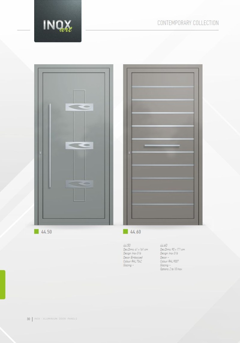 PVC deur met Inox deurvulling