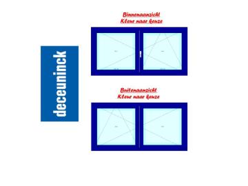 PVC dubbel vleugel draaikip - binnen en buiten kleur naar keuze